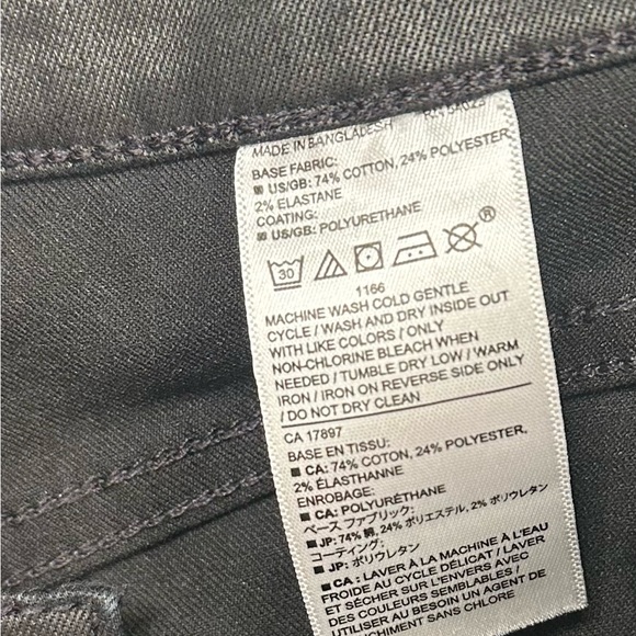 Banana republic black coated stretch jean. - Picture 7 of 9